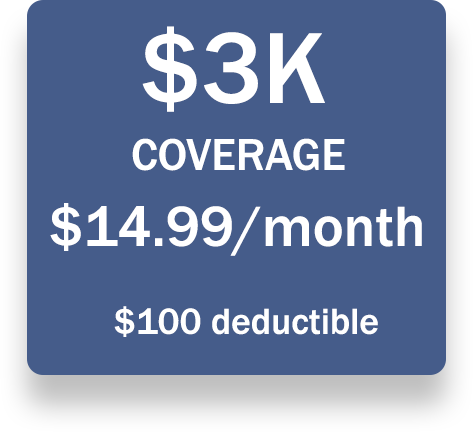 3000 coverage 14.99/mo